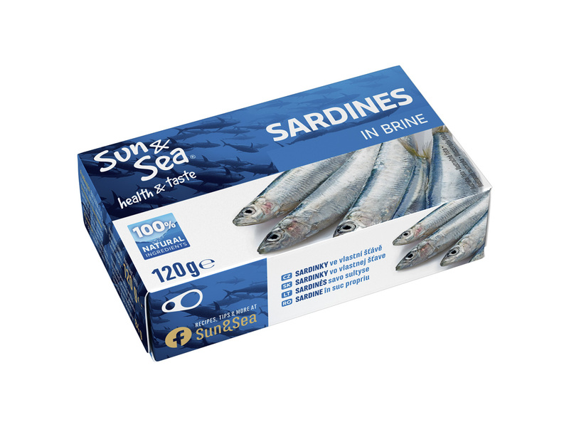 Sardinky ve vlastní šťávě 120g SUN&SEA