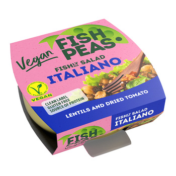 Veganský salát s hrachovou bílkovinou Italiano 175g FishPeas