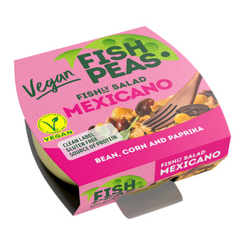 Veganský salát s hrachovou bílkovinou Mexicano 175g FishPeas