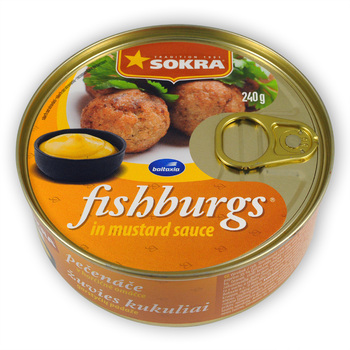 Fishburgs - pečenáče v hořčičné omáčce 240g SOKRA